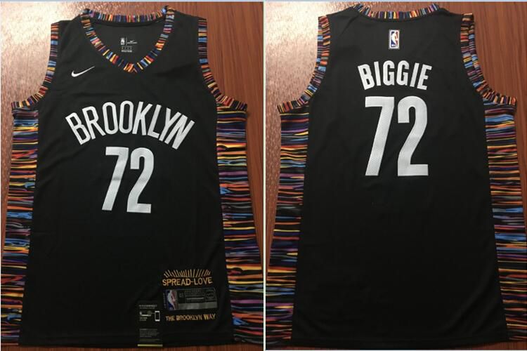 Men Brooklyn Nets #72 Biggie Black Nike Game NBA Jerseys